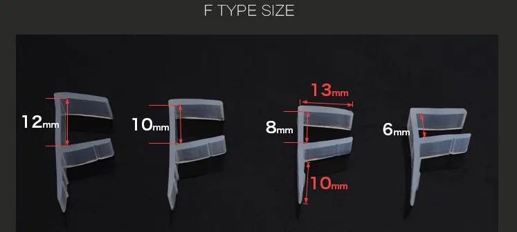 

5M/lot F shape silicone rubber shower room door window glass seal strip weatherstrip for 6/8/10/12mm glass