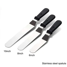 6/8/10 дюймов Нержавеющая сталь для крема шпатель Кухня шпатели выпечка Нержавеющая сталь скрести Пособия по кулинарии инструменты масло для крема шпатель из 3 предметов