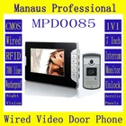 Best Price as low as $106.74 High Quality Smart Home 7 inch Screen Display Video Intercom Phone Wired RFID Magnetic Lock One to One Video door phone D85b