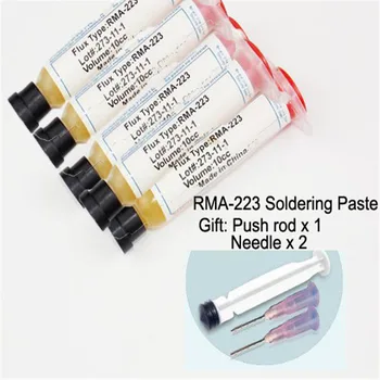 

5pcs/lot 10cc RMA-223-UV Solder Soldering Paste Flux with 3pcs gifts for Chips Computer Phone LED BGA SMD PGA PCB Repair Tool