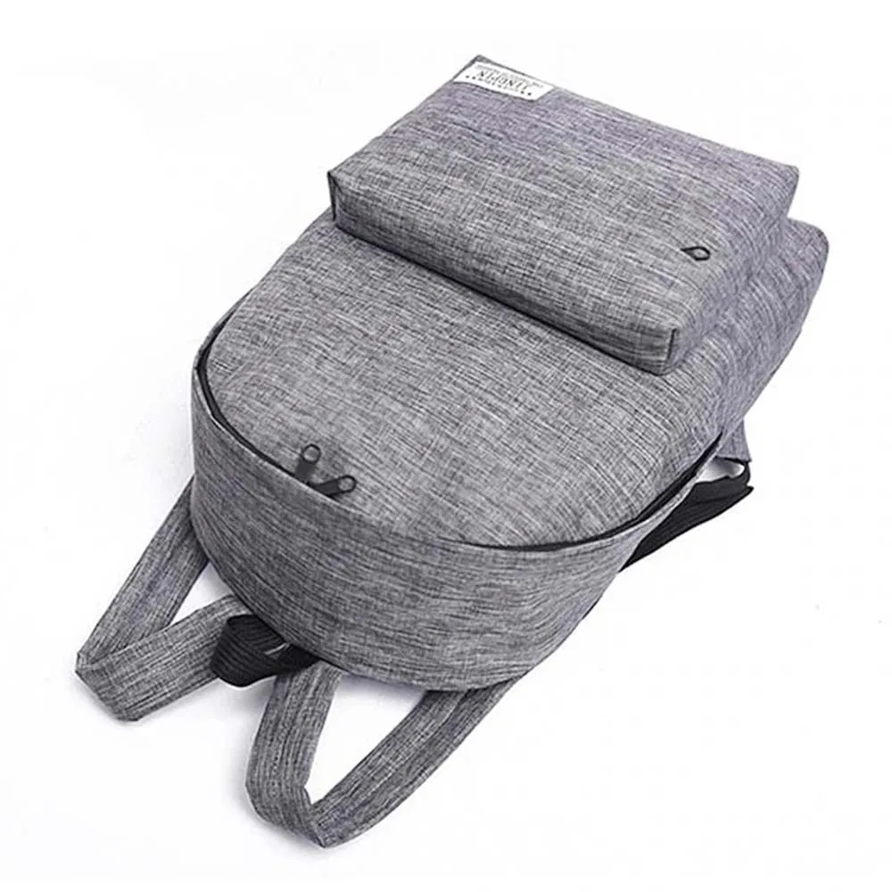 Men Male Canvas Black Backpack College Student School Backpack Bags for Teenagers Mochila Casual Rucksack Travel Daypack