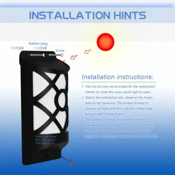 

6LED Solar Outdoor Wall Light Path Landscape Energy Saving Lawn Frame Flickering Waterproof Fence Garden Wall Lights