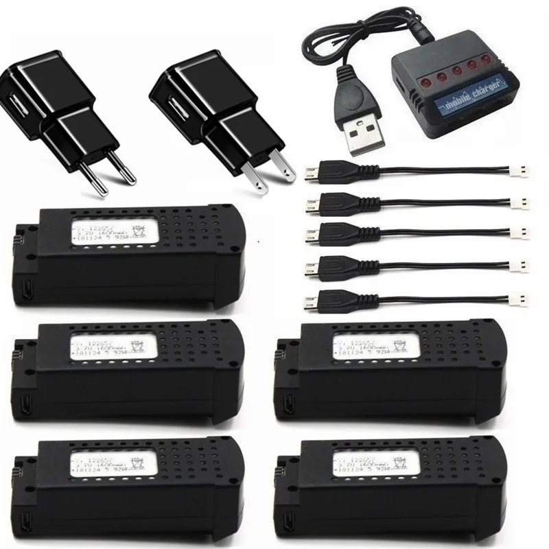 

Upgraded 3.7V 1600mAh Lipo Battery Charger Sets For SG106 RC Helicopter Drone Quadcopter Spare Parts 3.7v Rechargeable Battery