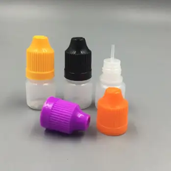 

1000pcs/lot 3 ml PE Needle bottle Empty Plastic Dropper Bottles With Childproof Caps and Long Thin Tips