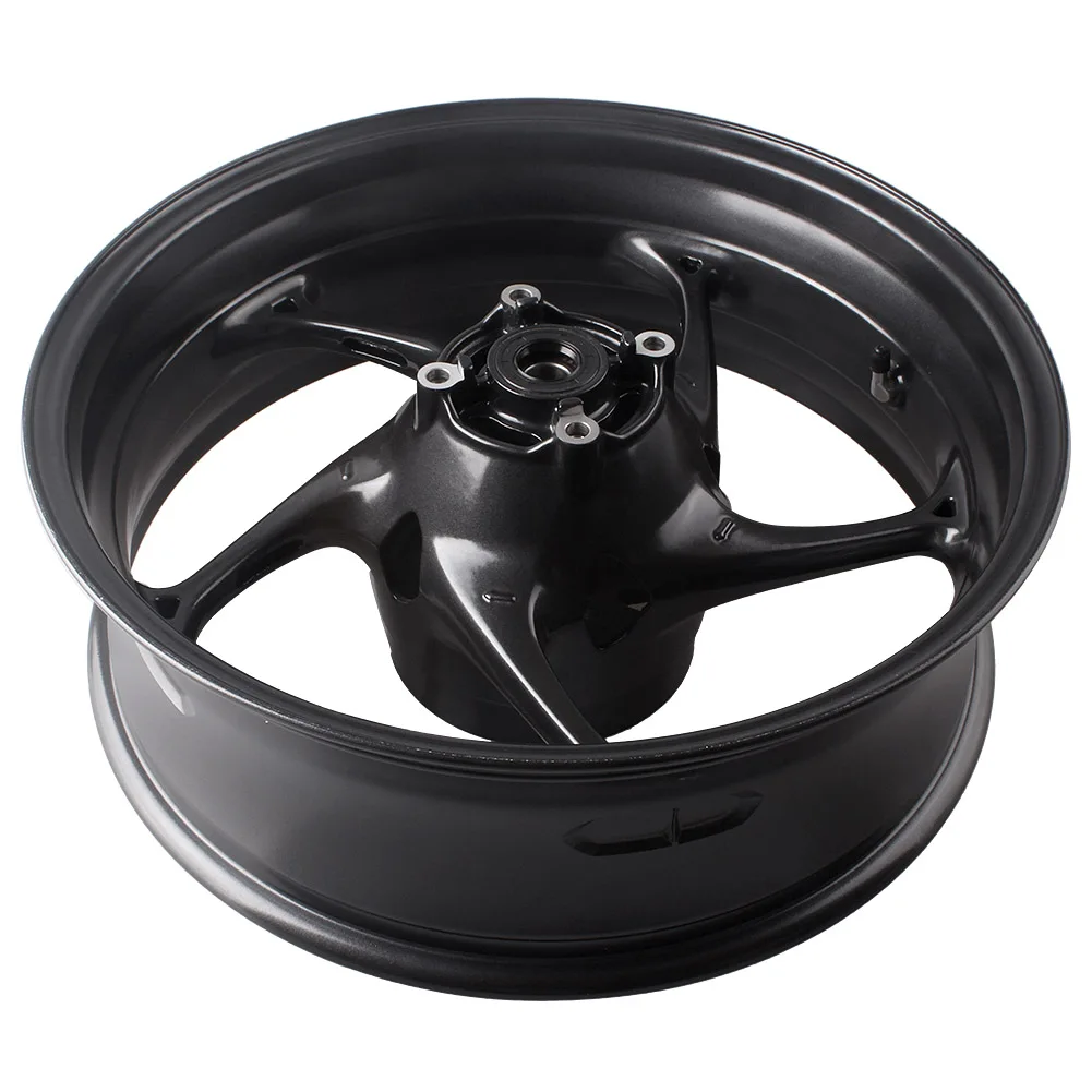 For Triumph Daytona 675R & Street Triple R Motorcycle Aluminum Rear Wheel Rim 2013 2014 Motorbike Parts Accessories Matte Black Motorcycle Rear Wheel Rim For Triumph Daytona 675R & Street Triple R 2013 2014 Matte Black Aluminum Alloy High Quality