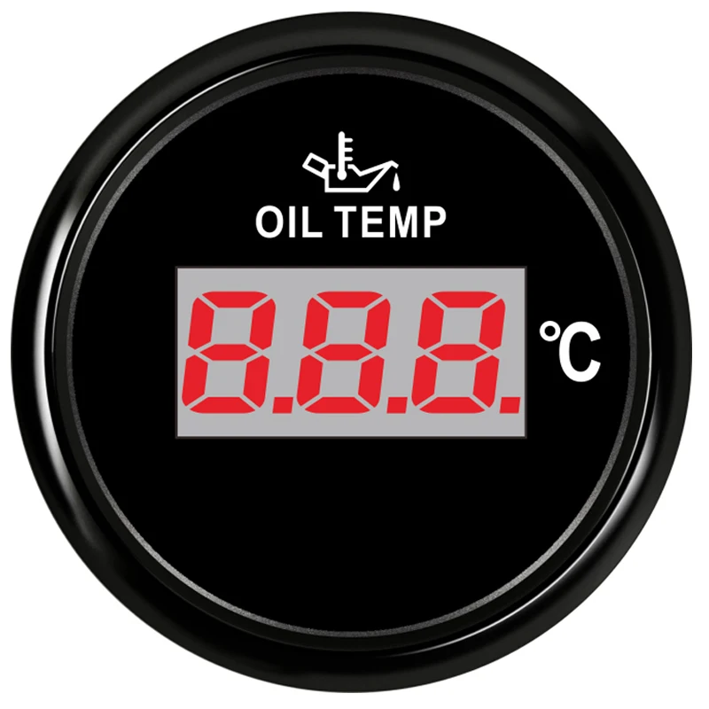 " 52 мм Датчик температуры масла индикатор 50-150 градусов для авто мотоцикла автомобиля лодки яхты Цельсия 12 В 24 В светодиодный указатель