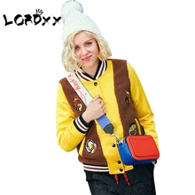 LORDXX куртка-бомбер женская твидовая Новая модная женская повседневная с вышивкой комбинированная зимняя женская короткая куртка топы