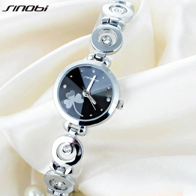 Prix pour New Original SINOBI Marque Femmes Montre Bracelet En Acier Fin de Dames De Luxe Bracelet Montres avec Trèfle Cadran Prix pour New Original SINOBI Marque Femmes Montre Bracelet En Acier Fin de Dames De Luxe Bracelet Montres avec Trèfle Cadran