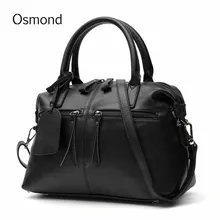 Osmond Genuino Bolso de Cuero de Las Mujeres bolsos de las mujeres bolsos de Hombro Del diseñador Del Bolso de Boston Del Bolso de lujo Almohada Bolso de Las Señoras bolsos