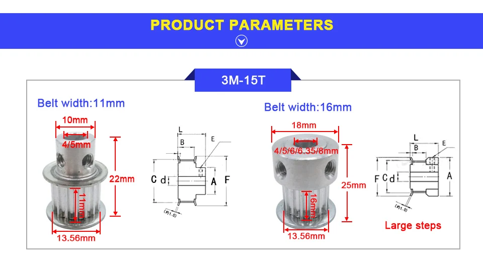 LUPULLEY HTD 3 м 15 т зубчатый шкив колеса 3 мм Шаг 11 мм Ширина ремня 4 мм/5 мм/6 мм/6,35 мм/7 мм/8 мм диаметр зубчатого ремня шкив