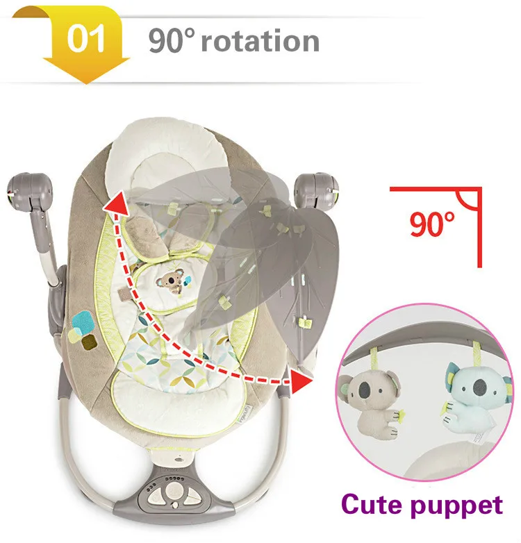 Новорожденных подарок многофункциональный музыка Электрический стул качели для младенцев детское кресло-качалка комфорт детские качели