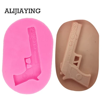 

DY0029 Mini Gun Cake decorating tools Sugarcraft silicone molds for DIY crafts Candy Chocolate Gumpaste Clay Mould