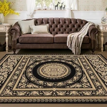 Slash sales классический черный винтажный геометрический офисный декоративный коврик 120*160 см, большой размер ретро коврик для гостиной