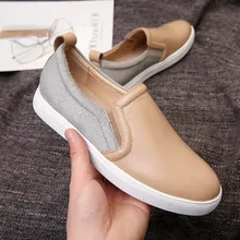 Женская обувь из натуральной кожи в стиле пэчворк; Разноцветные слипоны на плоской подошве; дизайнер бренда мокасины; эспадрильи для отдыха; удобные мокасины