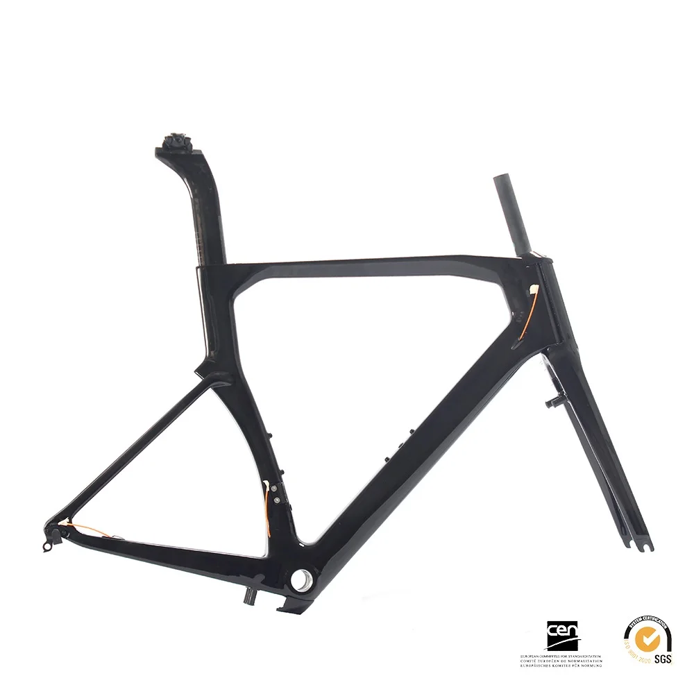 Perfect 45-60cm T700 Carbon Road Frameset TRP Brake OEM Factory Race Bike Frame+Fork+Post+Clamp 1