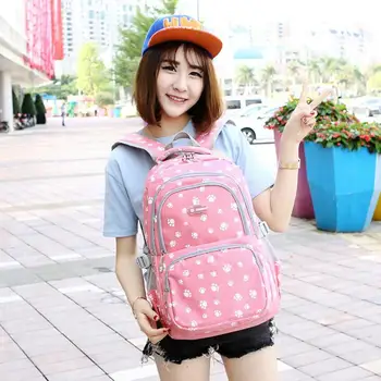 

X-Online 032517 hot new student school bag lady printing travel backpack