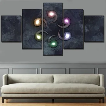 

One Set 5 Panels Anime Sage of Six Paths Poster Canvas Print Modern Wall Art Home Decorative Painting For Living Room Or Bedroom
