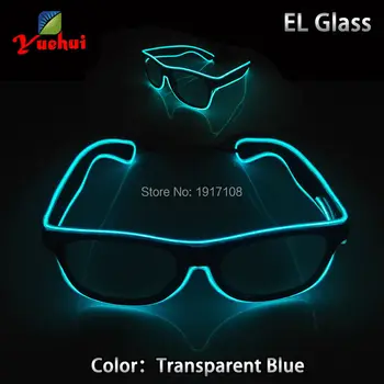 

Flashing Glasses Light blue Luminous Party Decorative Glowing Glasses For Dj Bright Light Holiday Gift Powered By AA Battery