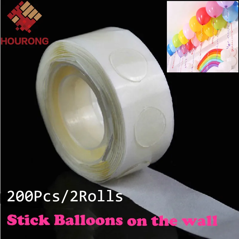 

2 Rolls 200 Dot Special Double-Sided Adhesive Tape Balloon Stickers Attachment Balloon Glue Roller Party Wedding Decoration