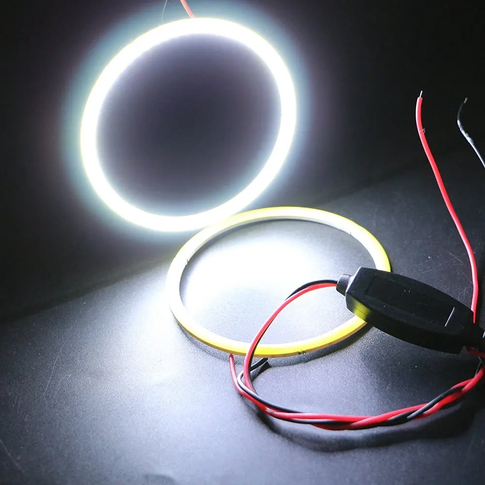 2 шт. (1 пара) COB Angel Eye Авто кольца с ореолом 70 мм 12 В 24 фара 60 SMD Автомобильные