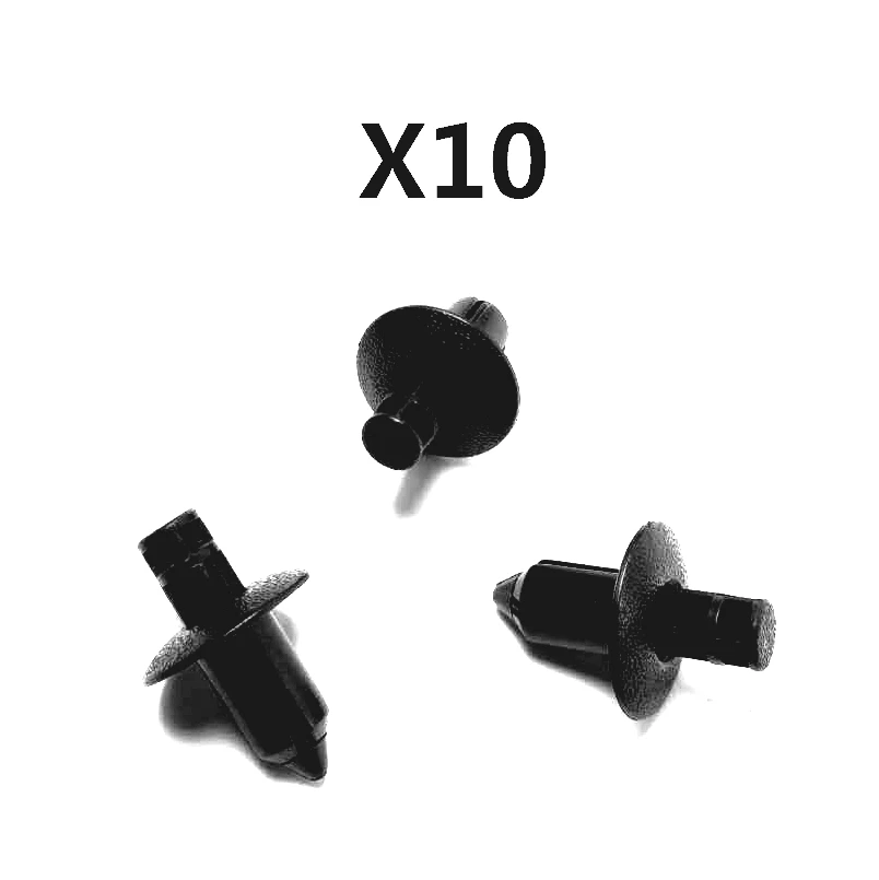 DOOR TRIM PANEL FASTENER CLIPS FOR SUZUKI MITSUBISHI SAAB PUSH-IN 10 Plastic Clips | Автомобили и мотоциклы