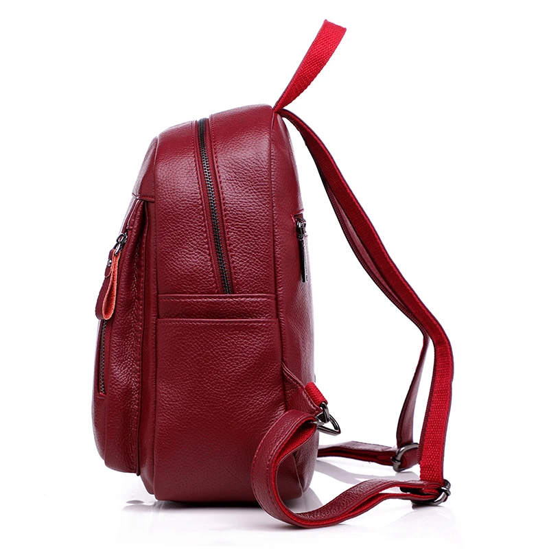 

2019 Women Leather Backapcks For Girls Sac a Dos Preppy School Bags Vintage Travel Bagpack Ladies Mochilas Female Back Pack Lady