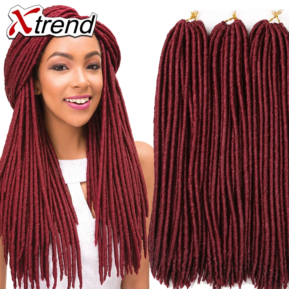18 inch 120g24Roots искусственного locs крючком наращивание волос Dreadlock Косы Волос Softex
