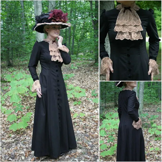 $US $198.00 History!Customer-made Black Victorian dress 1860s Civil war Dress Scarlett  Theater Costume Halloween Renaissance Dress V-522