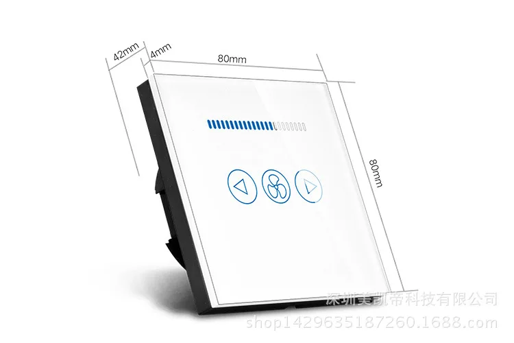 Бесступенчатая регулировка скорости сенсорный переключатель вентилятора 20-600 Вт кристальная панель настенный переключатель регулятора скорости для потолочного вентилятора AC110-220V