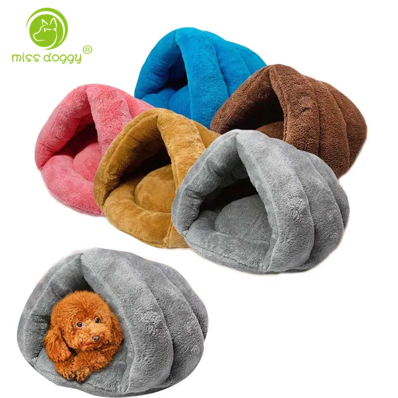 

Winter Warm Fleece Slippers Mat Dog Bed Cat Sleeping Bag Solid Easily Washed Dog Kennel for Small Puppy Dogs and Kitten Cats 10A