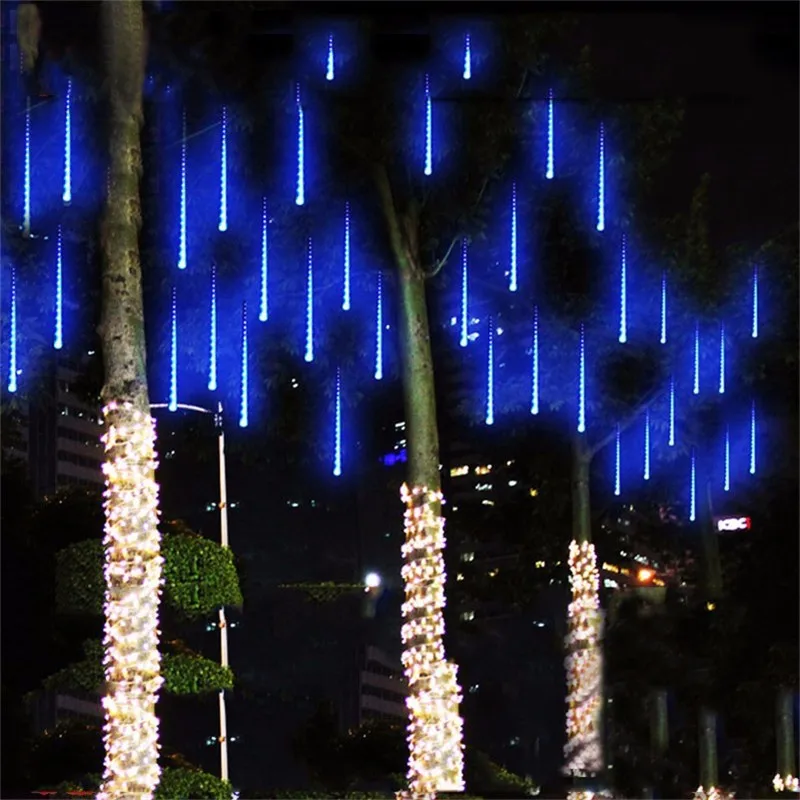 

8pcs/Set 30CM Meteor Shower Rain Tubes String Light LED Falling Snow Christmas Tree Lights Wedding Garden Lamp