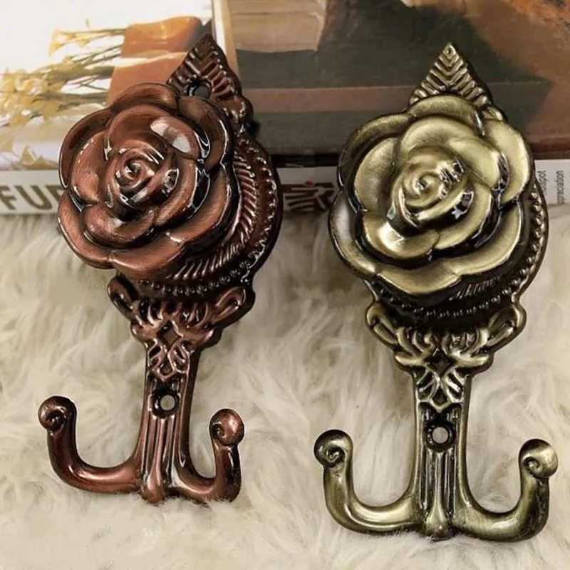 2 шт., металлический держатель для занавесок в виде Розы, декоративный настенный крючок, органайзер с кисточками, настенная стяжка, вешалка, домашний декор, подвесные инструменты
