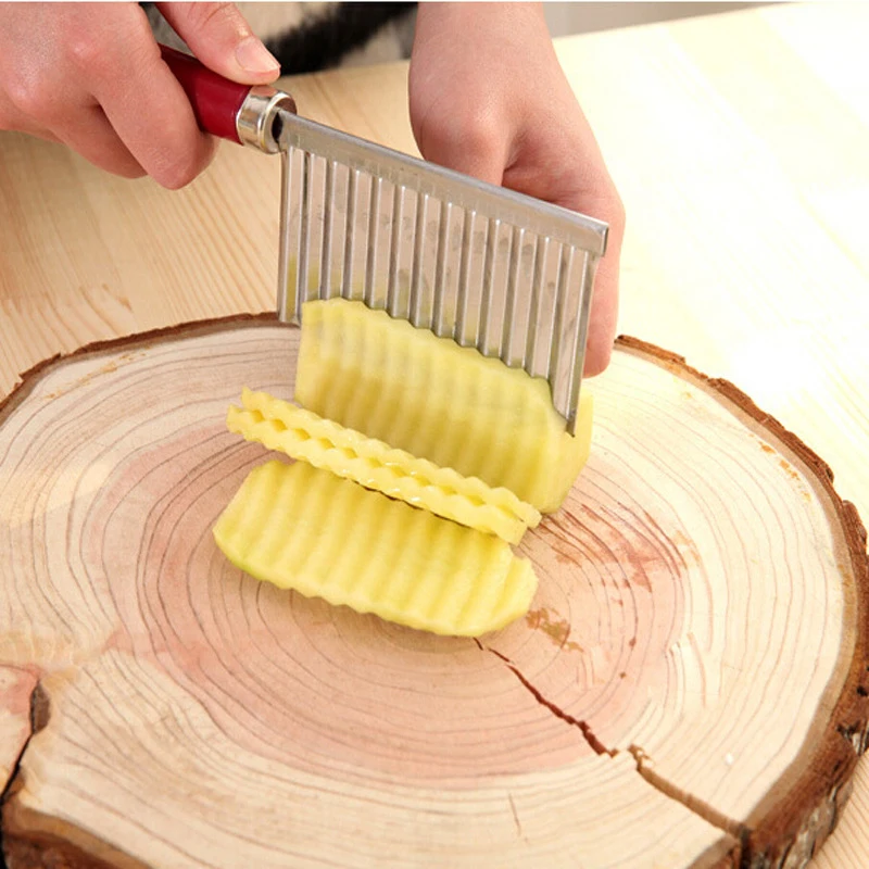 

Multifunctional Wave Cut Vegetables Potato Cut Flower Cutter Stainless Steel Potato Cutter Cutter Potato Cutter Kitchen Cooking
