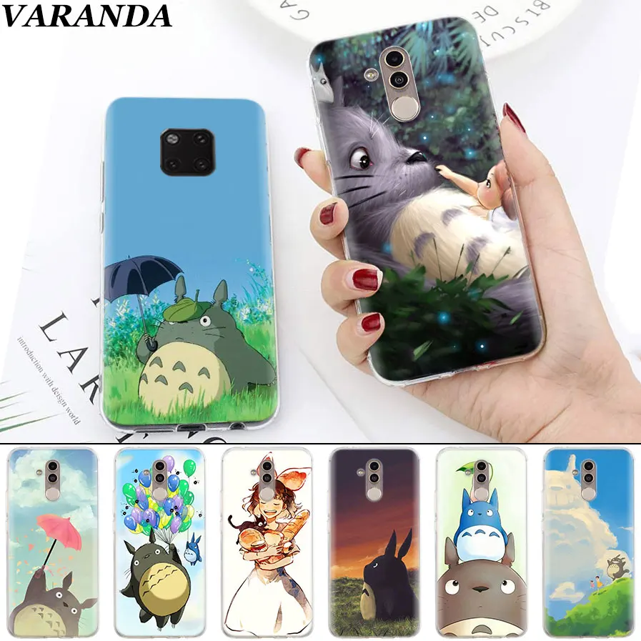

Cute Studio Ghibli totoro Soft Cases for Huawei Mate 10 20 Pro Mate 20 Lite P20 P30 Lite P Smart Plus Case Coque