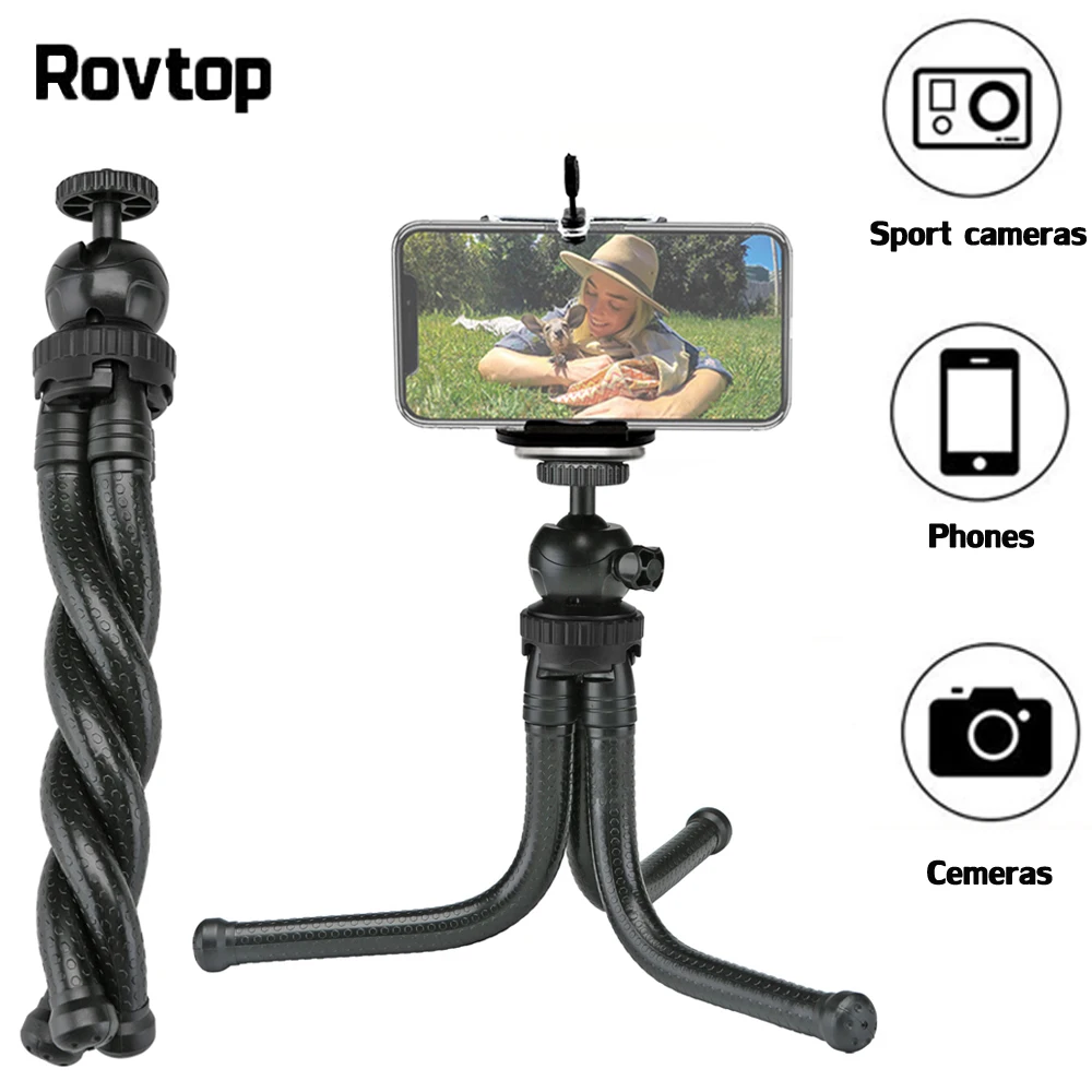 

Rovtop Portable Tripod Flexible Octopus Travel Mini Mobile Phone Bracket Monopod Selfie Stick For iPhone DSLR Camera Gopro