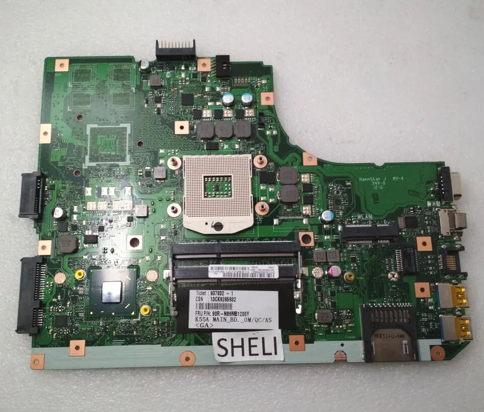 

SHELI NEW REV3.0 60-N89MB1301 31KJBMB0000-A3E For ASUS K55A U57A K55VD Motherboard