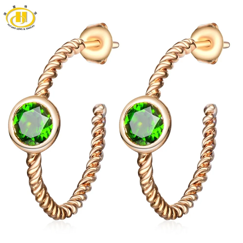 Buy Hutang 1.966ct Natural Chrome Diopside Twist Hoop