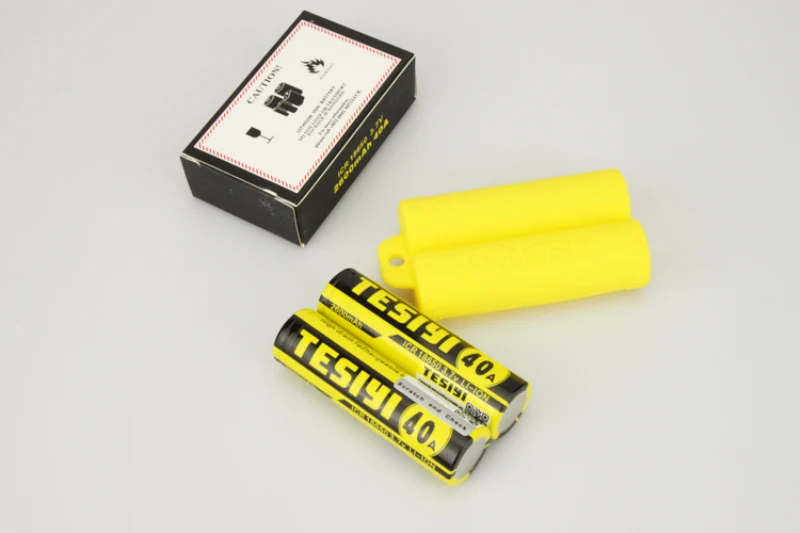 2 шт./компл. TESIYI ICR 18650 батарея 3,7 V 2600mah 40A желто-черный перезаряжаемый литий-ионный Vape электронные сигареты батареи питания