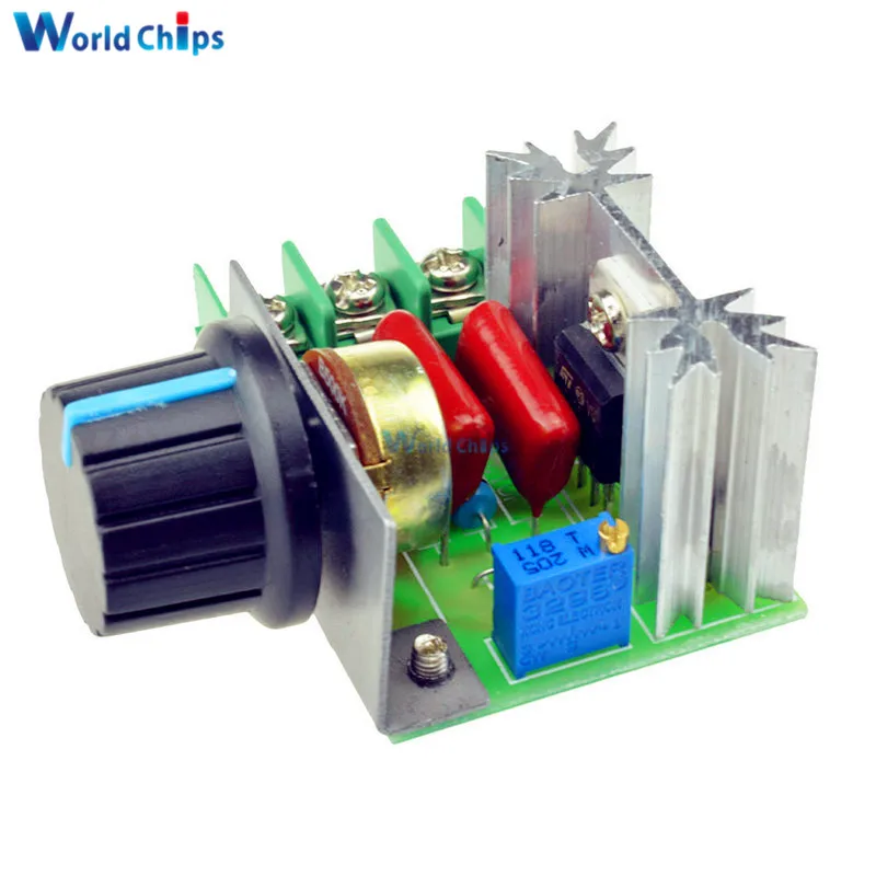 5Pcs AC 220V 2000W SCR Voltage Regulator Dimming Dimmers Motor Speed