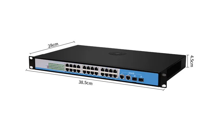 24ch poe switch for IP Camera Security System POE-SW24+2 8-1