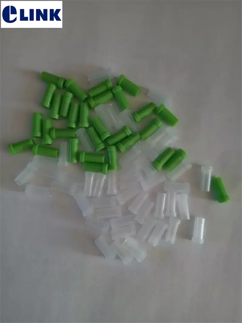 1000pcs fiber optic SC dust cap for SC ST FC 2.5mm connector transparent green color SC dust cover protector free shipping ELINK