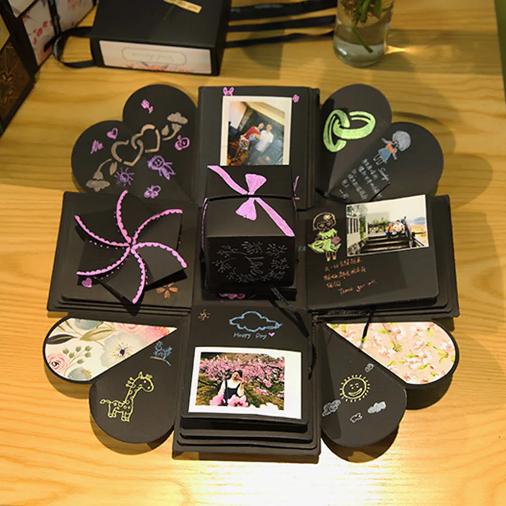

Creative Gift Box Party's Love Explosion Box Gift Explosion for Anniversary Scrapbook DIY Photo Album Birthday Gift