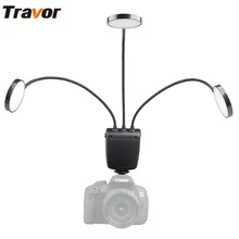 TRAVOR ML-3D гибкий Регулируемый угол освещения с большой ЖК-дисплей дисплей Макро светодиод Кольцевая вспышка для Canon Nikon крупным планом фотографии