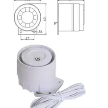 Мини проводной сирены для моего 99 зон PSTN/GSM Беспроводной Главная охранной сигнализации Системы 120 дБ сигнал тревоги Интимные аксессуары siren