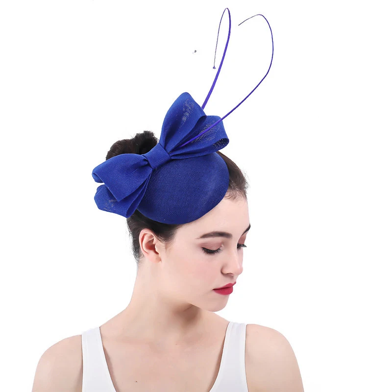 

Fascinator Multi Color Hat Wedding Flower Pillbox Sinamay Cocktail Hats Linen Derby Vintage Ladies Church Dress Fedora M182