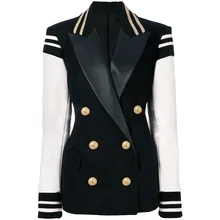2019 Spring women double breasted blazers jackets Chic elegant jackets coat D858 2019 Spring women double breasted blazers jackets Chic elegant jackets coat D858