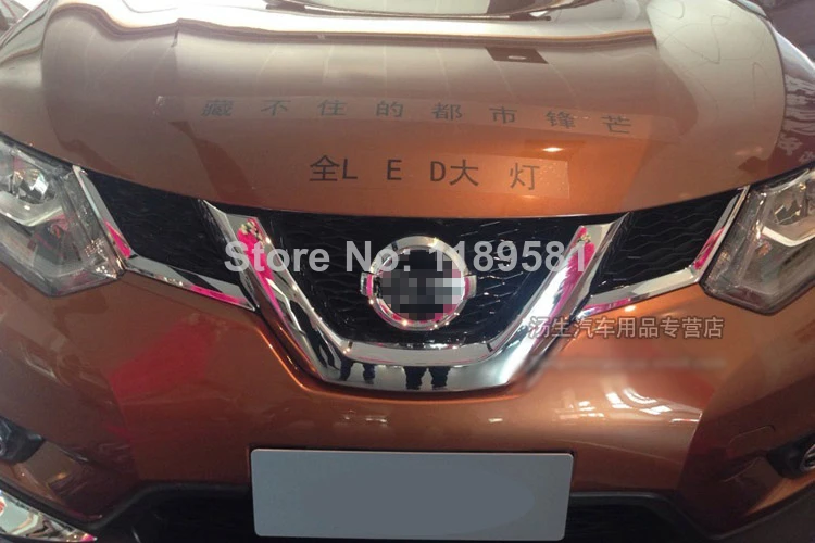 

For Nissan X-Trail Rogue 2014 2015 2016 ABS Chrome Front Grille Around Trim new