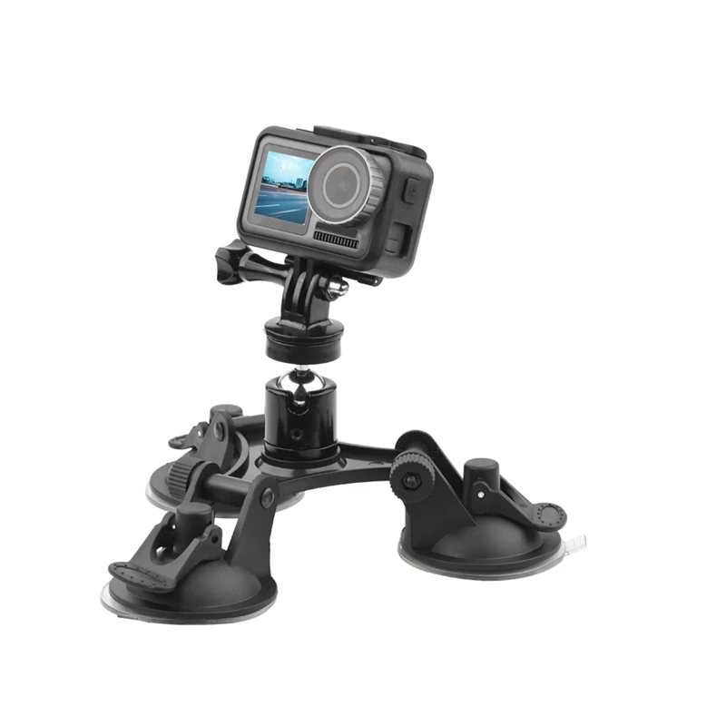 Low Angle Removable Suction Cup Tripod Mount 3X Suckers Fixation For Car For-Dji Osmo Action