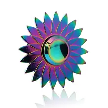 Лотос диск красочный Спиннер EDC ручной Спиннер аутизм СДВГ Дети Рождественские подарки металлические пальчиковые игрушки Спиннеры