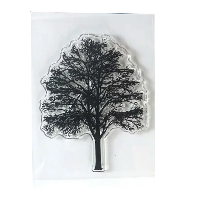 

Clear Tree Stamps for Scrapbooking DIY Card Making/Photo Album Decorative Rubber Silicone Transparent Stamp Paper Card Crafts